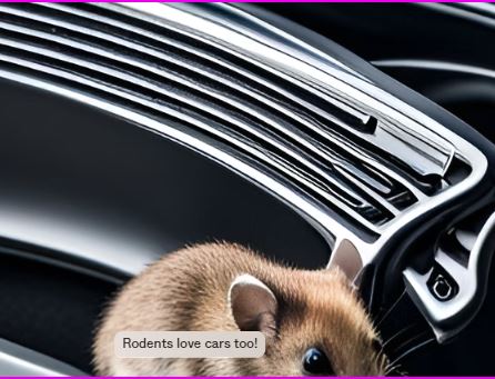 Rodents love to chew on car parts, use No-Ratz to stop them